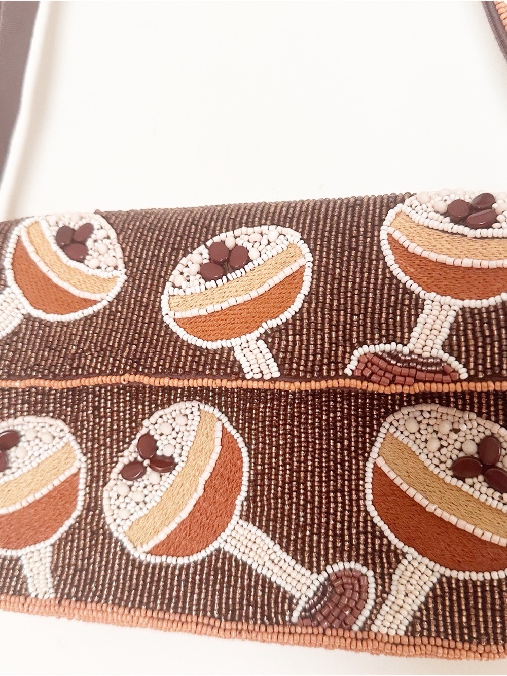 Anthropologie The Fiona Beaded Bag: Food & Drink Edition Espresso Martini - Picture 5 of 6